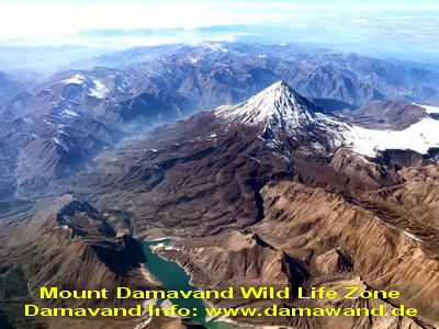 Mount Damavand Iran aerial view