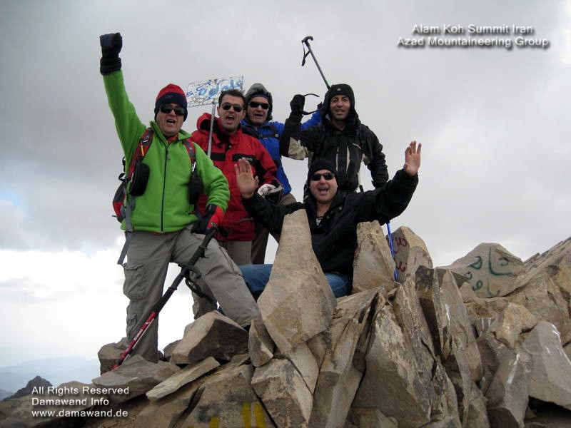 Alam Kuh Summit 4850 masl, Azad Mountaineering Group