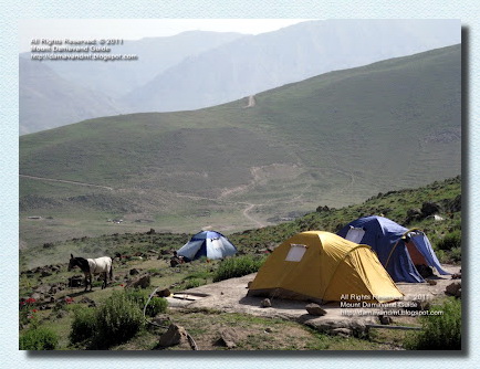 Damawand Mountain Iran, Accommodation in Tent