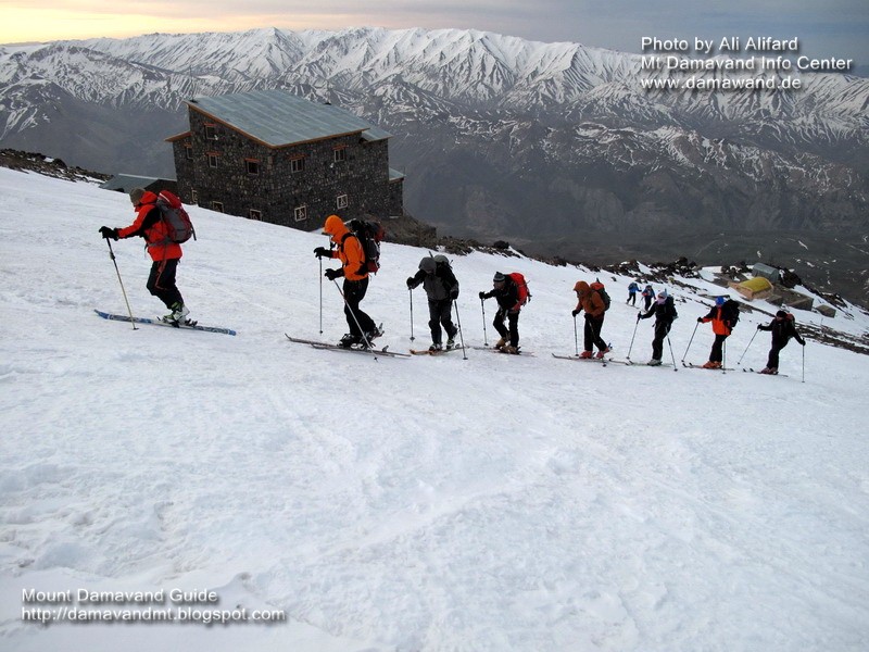 Skitour Damavand Iran, Ski Teams from Slovakia and Poland, April 2013