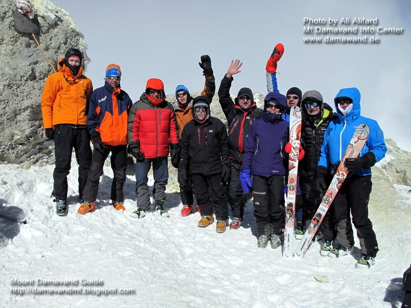 Ski Tour to Mount Damavand Summit, Ski Teams from Slovakia  and Poland, April 2013