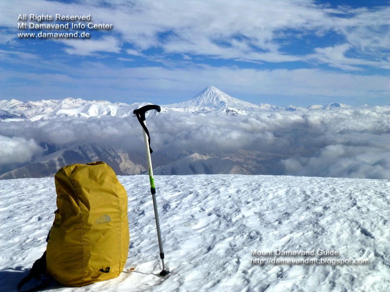 Mount Damavand Iran, winter view from the summit of Mount Tochal. Photo Ardeshir Soltani: http://www.damawand.de/
