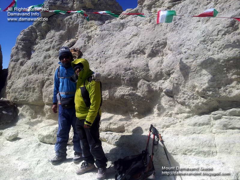 Dharmesh and Amir, Damavand Summit Photo