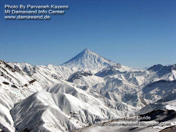 Mount Damavand Iran, View from Dizin Ski Resort
