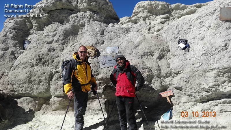 Frans van den Aardweg and Amir  Manian on Damawand Peak