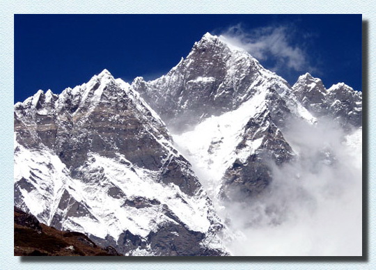 The South Face of Lhotse as seen from the climb up to Chukhung Ri.