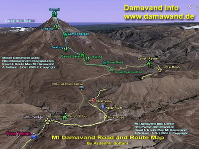 Mount Damavand, Iran, Damavand Iran, View from Tochal