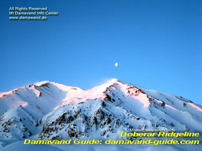 Ridgeline of Mount Doberar, peak of Lasem ski touring guide