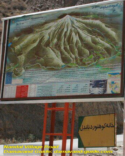 Volcano Damavand North face trekking route and Camps - Nandal Village