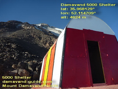 Damavand north route ascending footpath and Campsites - Damavand 5000-Shelter