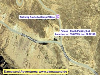 Polour–Rineh Road Junction – Common Starting Point for Mount Damavand Winter Ascents